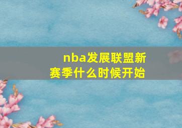 nba发展联盟新赛季什么时候开始