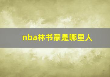 nba林书豪是哪里人