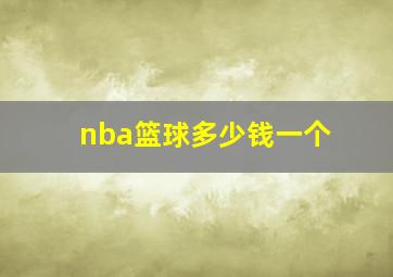 nba篮球多少钱一个