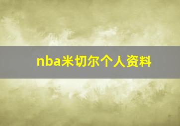 nba米切尔个人资料