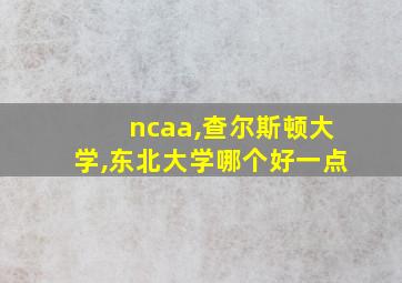 ncaa,查尔斯顿大学,东北大学哪个好一点