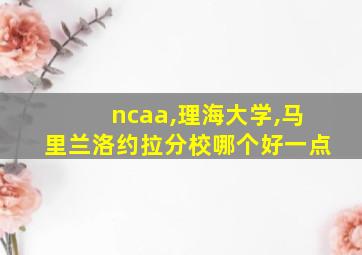 ncaa,理海大学,马里兰洛约拉分校哪个好一点