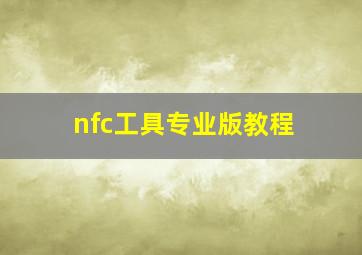 nfc工具专业版教程