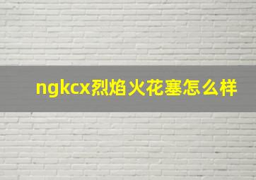 ngkcx烈焰火花塞怎么样