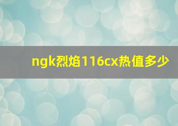 ngk烈焰116cx热值多少