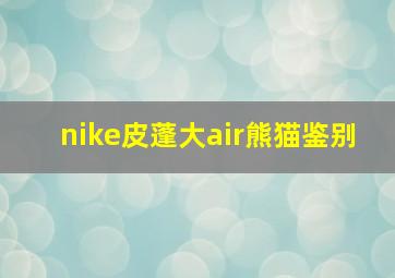 nike皮蓬大air熊猫鉴别