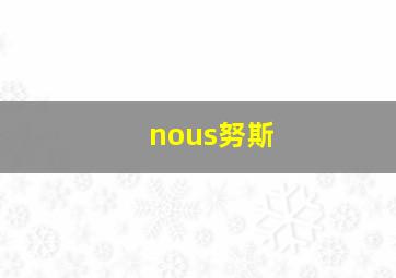 nous努斯