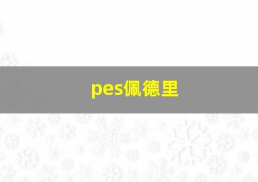 pes佩德里