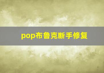 pop布鲁克断手修复