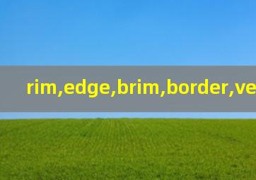 rim,edge,brim,border,verge区别