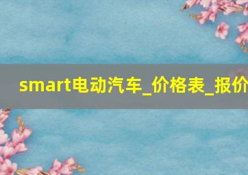 smart电动汽车_价格表_报价