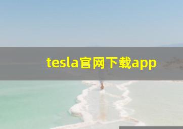 tesla官网下载app