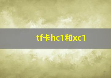 tf卡hc1和xc1