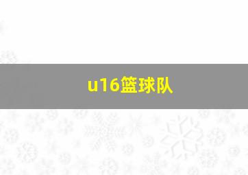 u16篮球队