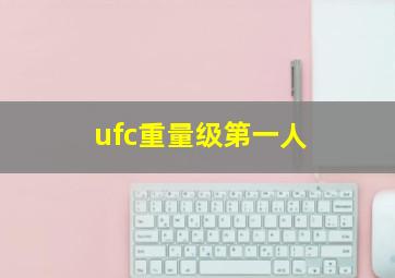 ufc重量级第一人