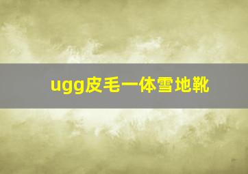 ugg皮毛一体雪地靴