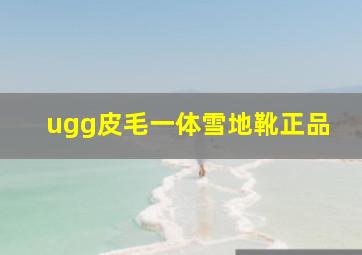 ugg皮毛一体雪地靴正品