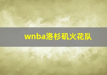 wnba洛杉矶火花队