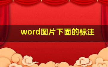 word图片下面的标注