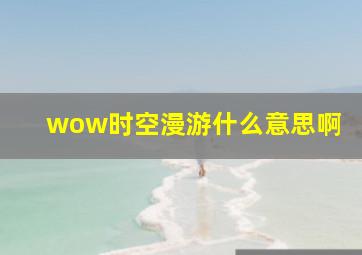 wow时空漫游什么意思啊