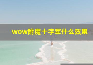 wow附魔十字军什么效果