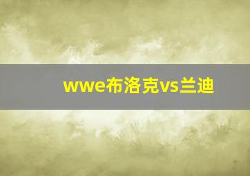 wwe布洛克vs兰迪