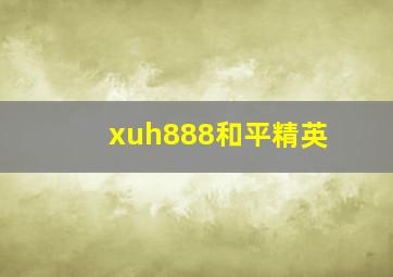 xuh888和平精英