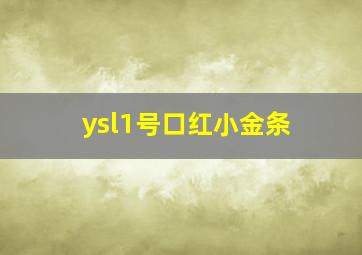 ysl1号口红小金条