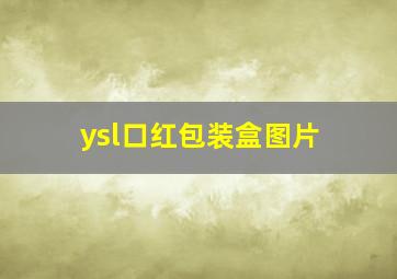 ysl口红包装盒图片