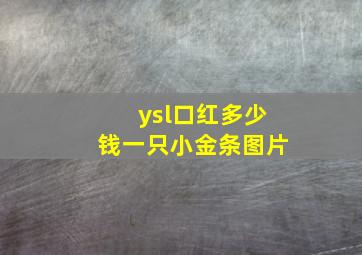 ysl口红多少钱一只小金条图片