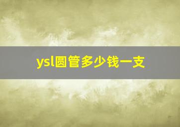 ysl圆管多少钱一支