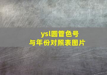 ysl圆管色号与年份对照表图片