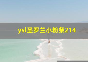 ysl圣罗兰小粉条214