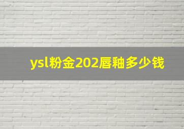 ysl粉金202唇釉多少钱