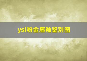 ysl粉金唇釉鉴别图