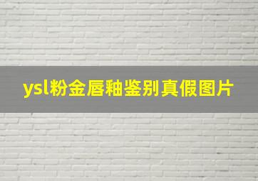 ysl粉金唇釉鉴别真假图片