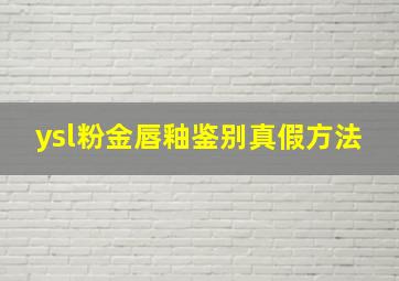 ysl粉金唇釉鉴别真假方法