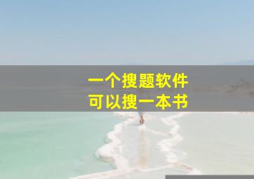 一个搜题软件可以搜一本书