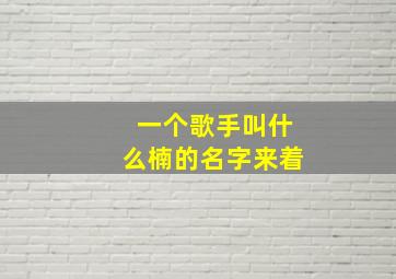 一个歌手叫什么楠的名字来着