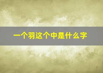 一个羽这个中是什么字