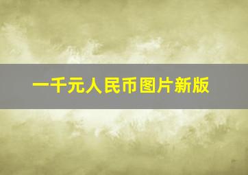 一千元人民币图片新版