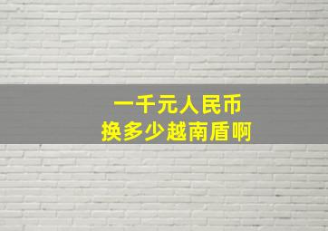 一千元人民币换多少越南盾啊