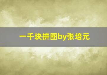 一千块拼图by张培元