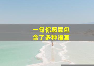 一句你愿意包含了多种语言