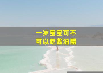 一岁宝宝可不可以吃酱油醋