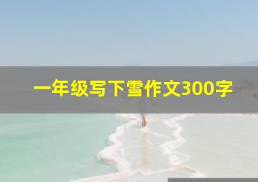 一年级写下雪作文300字