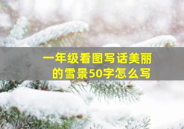 一年级看图写话美丽的雪景50字怎么写