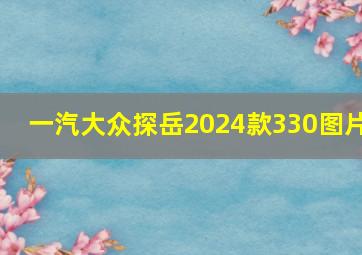 一汽大众探岳2024款330图片