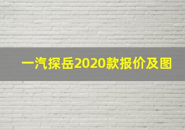 一汽探岳2020款报价及图