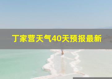 丁家营天气40天预报最新